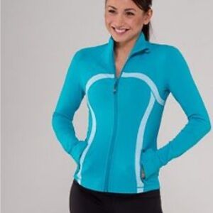 Lululemon Define Jacket Size 8 Teal Blue Full Zip Athletic Yoga